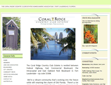 Tablet Screenshot of coralridgecountryclubhoa.org
